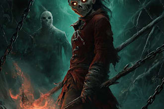 draw a fantasy character and horror character game art