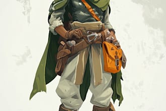 draw 2d game character illustration