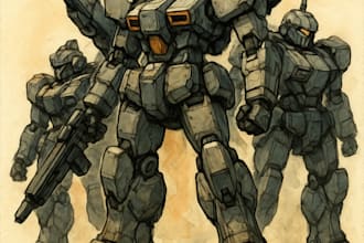 draw or design mechs robots concepts art