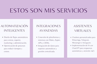automatizo procesos y creo chatbots con ia