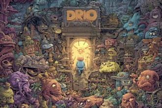 create a professional cartoon album cover