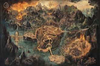 do fantasy map illustration