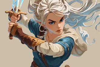 draw your game character from world of warcraft, dnd