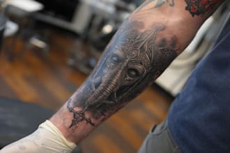 design a color realism tattoo for you