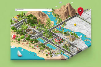 design vector map illustration and event map