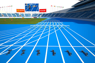 renew 3d olympic stadium,sports venue,racing track,badminton court,game facility