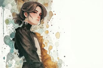 create fantasy watercolor characters and illustrations