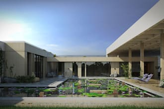 renovate villa exterior, 3d landscape design, 3ds max model, golf course model