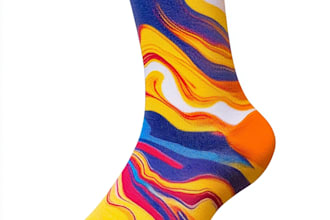 draw digital pattern socks design