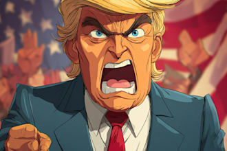 create a political or satirical cartoon