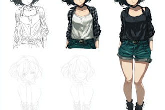 draw anime style character sprites