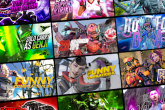 create 3d artwork apex legends, valorant overwatch for your gaming channel