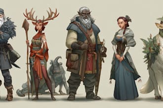 design custom dnd party portraits and group art