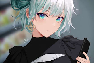 draw cute anime chibi fullbody, oc fanart pet character