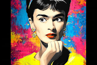create a unique pop art style modern artwork