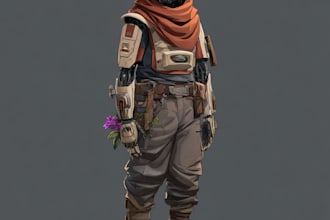a sci fi character illustration or sci fi character