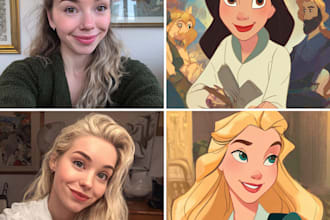 do your portrait in charming disney animation style
