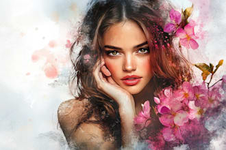 make digital watercolor illustration