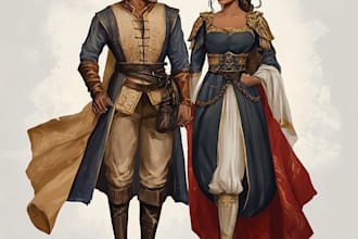 do an dnd character or couple for you
