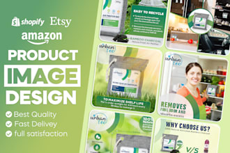 design amazon listing images, product infographic and hero image