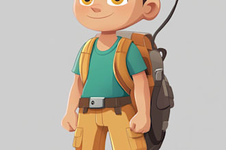 draw 2d game character illustration