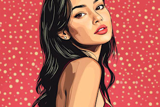 create pop art album or poster design