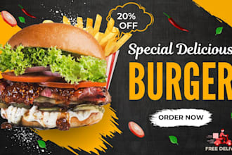 make professional food advertisement posters and banners