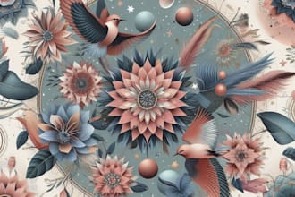 create unique textile prints and fashion fabric designs
