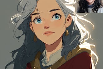draw anime, realistic portrait or dnd character