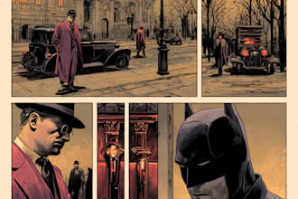 do comics book pages, storyboards, illustrations