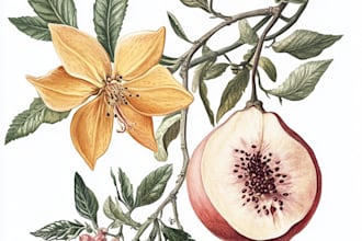 draw a realistic botanical illustration
