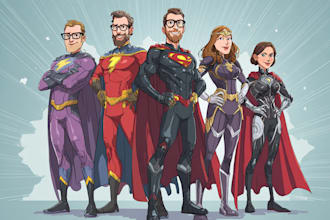 did drawing of super hero character