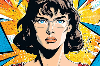draw a portrait in pop art style