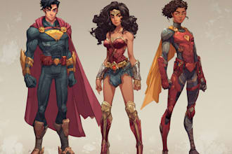 make super hero character design