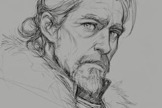 fantasy character sketch for you