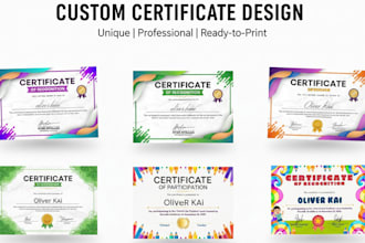 design a professional certificate, diploma or award design