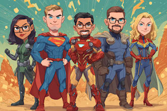 did a super hero character design