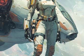 sci fi character illustration or sci fi character