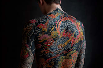 draw amazing japanese oriental tattoo