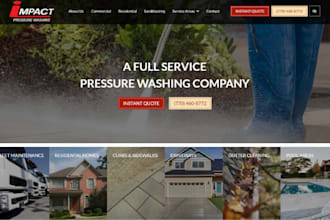 design pressure washing website cleaning website car wash website