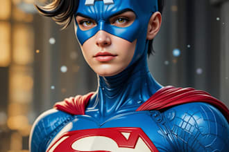 drow a superhero character