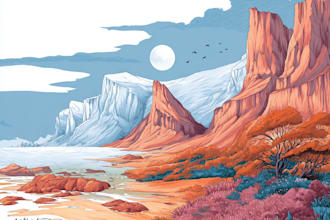 paint landscapes in watercolor