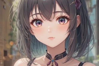 draw portraits, fun art or your character in an anime style