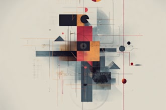create abstract geometric digital art