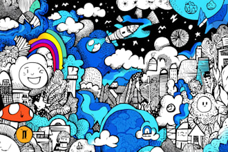 create doodle illustration for any purpose