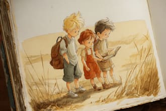 draw watercolor children book traditional art
