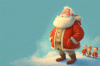create christmas vector portrait character portrait