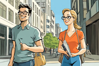 create a comic book or comic strip illustration