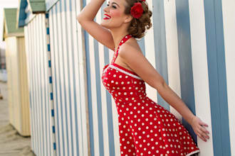 pin up girl and pin up girl illustration