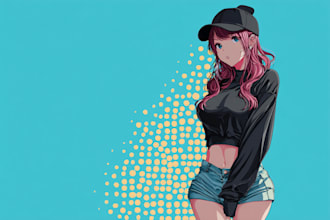 draw an illustration in anime and manga style